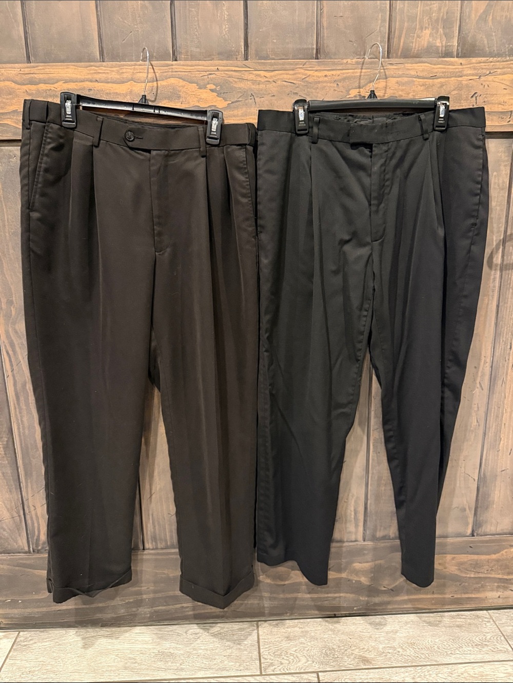 Kenneth Cole & Perry Ellis black dress pants slacks 36/30 bundle